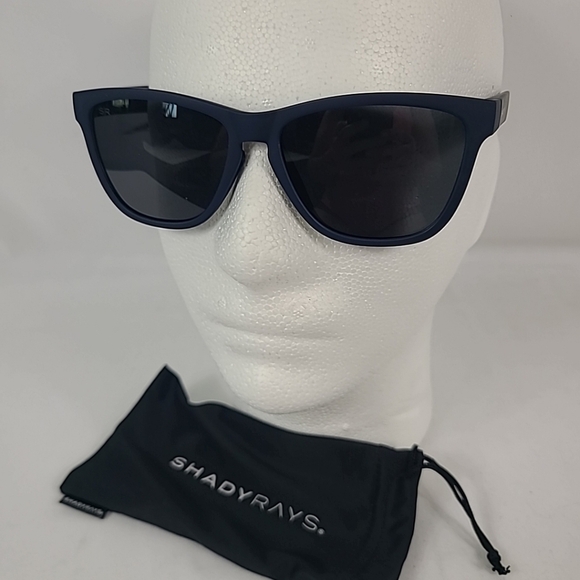 NEW Shady Rays Cascade Blackout Blue Polarized Sunglasses w/ Bag - Picture 1 of 7